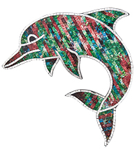38-004 Панно «Дельфин» бол. (мозаика, о.Бали)